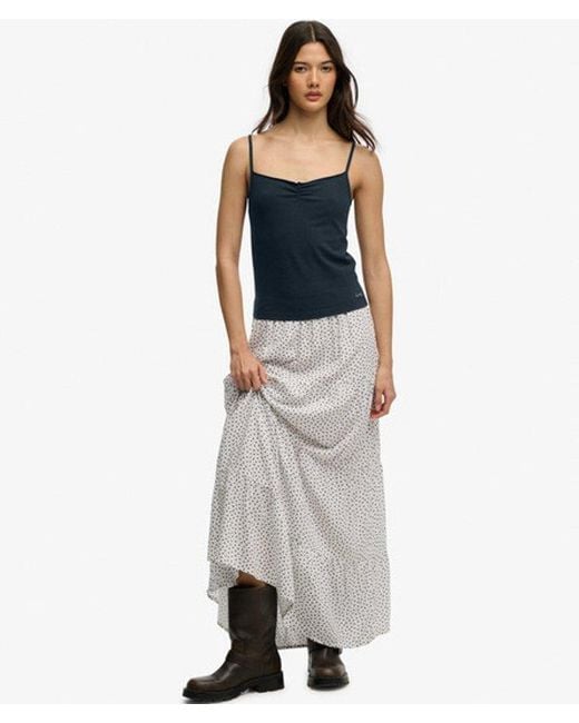 Superdry Blue & Co Athletic Essentials Gathered Cami Top