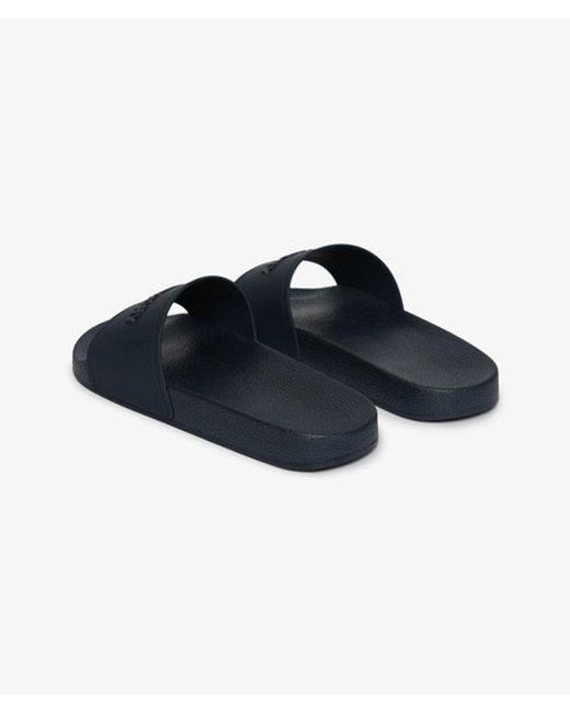 Superdry Blue Premium Graphic Pool Sliders for men