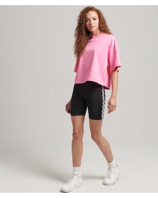 Superdry Elastic Logo Cycle Shorts Black