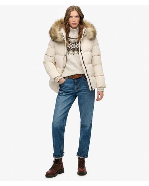 Superdry Natural Everest Five Baffle Puffer Jacket