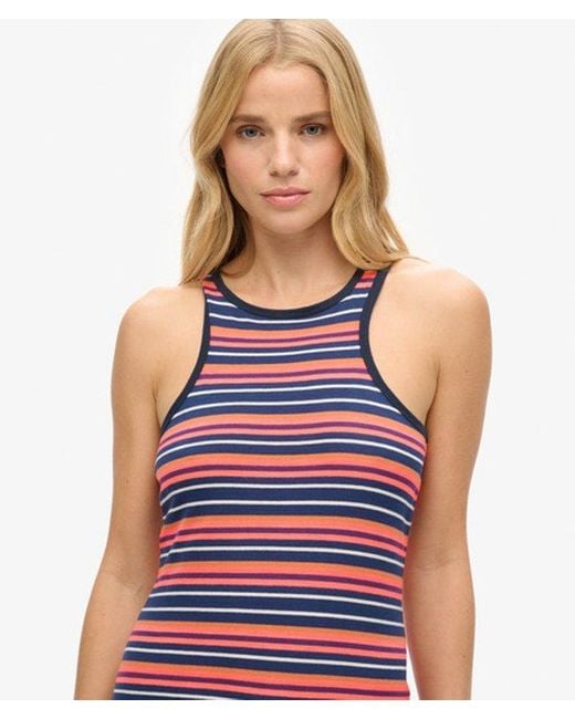 Superdry Red & Co Vintage Stripe Racer Dress