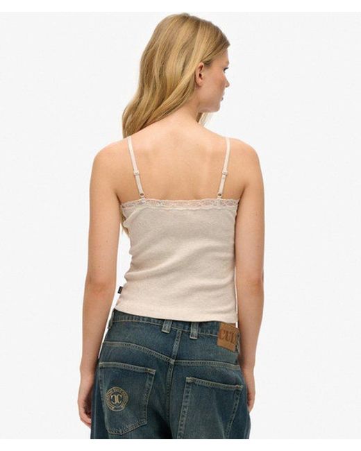 Superdry Blue & Co Essential Lace Trim Cami Top