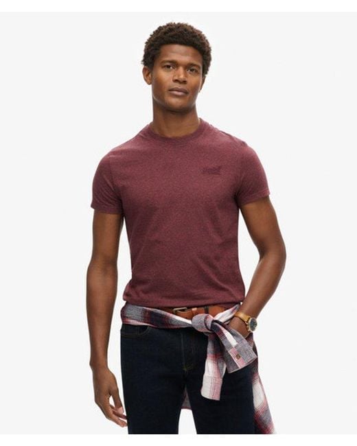 Superdry Red & Co Organic Cotton Essential Logo T-shirt for men