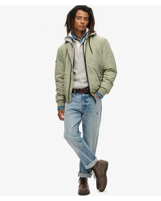 Superdry Green & Co Classic Military Hooded Ma1 Jacket for men
