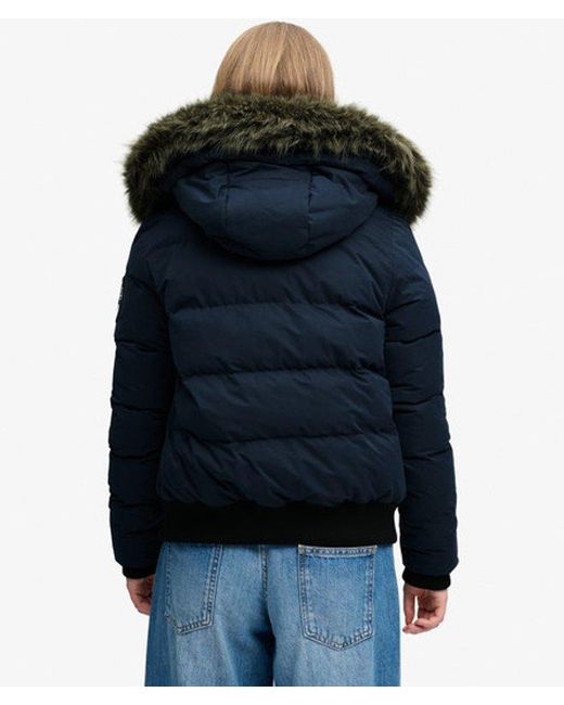 Superdry Blue Everest Ella Bomber Jacket