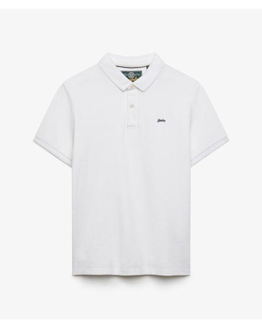 Superdry White & Co Classic Pique Polo Shirt for men