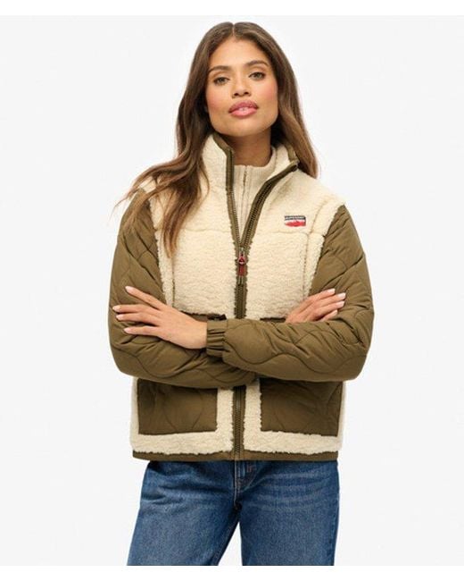 Superdry Blue & Co Sherpa Fleece Hybrid Jacket