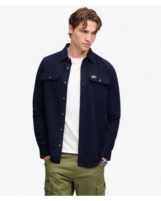 Superdry Blue & Co Trailsman Relaxed Fit Overshirt for men