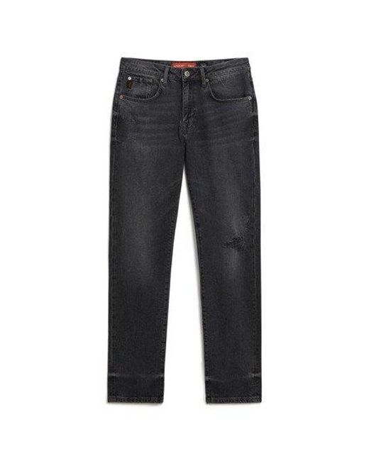 Superdry Black Vintage Slim Straight Jeans for men