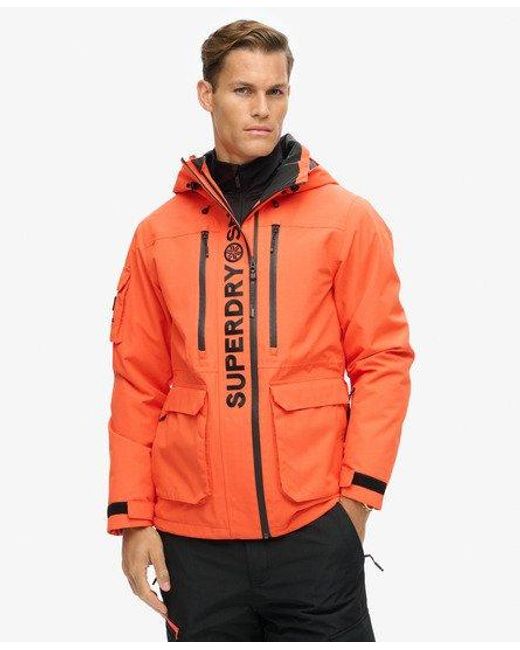 Superdry Orange Sport Ski Ultimate Rescue Jacket for men