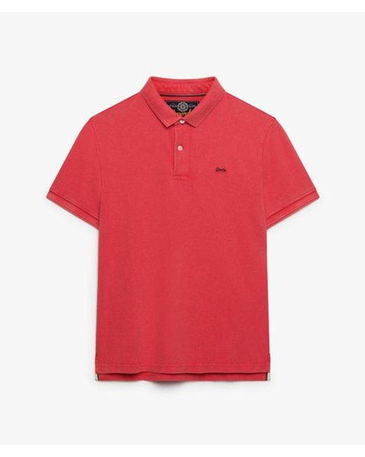 Superdry Red & Co Classic Pique Polo Shirt for men