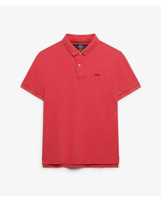 Superdry Red & Co Classic Pique Polo Shirt for men