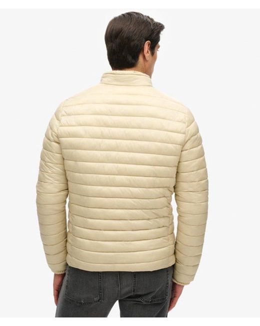 Superdry Natural Fully Lined Lightweight Short Puffer Coat for men