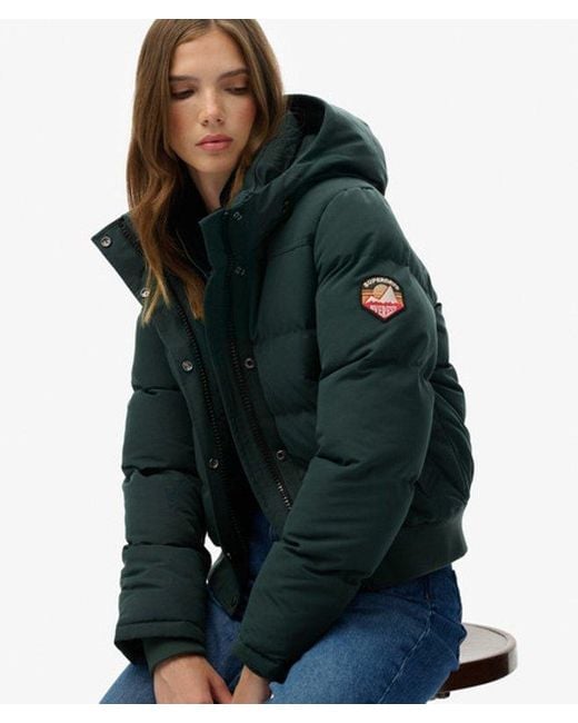 Superdry Everest Hooded Bomberjack in het Green