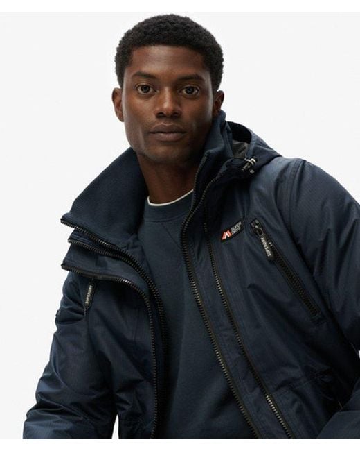Superdry Blue & Co Hooded Mountain Windbreaker Jacket for men