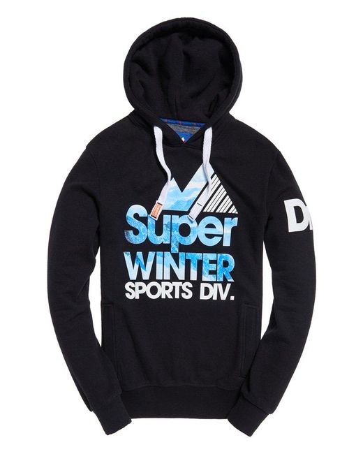 Superdry Winter Sports Hoodie Black for Men | Lyst