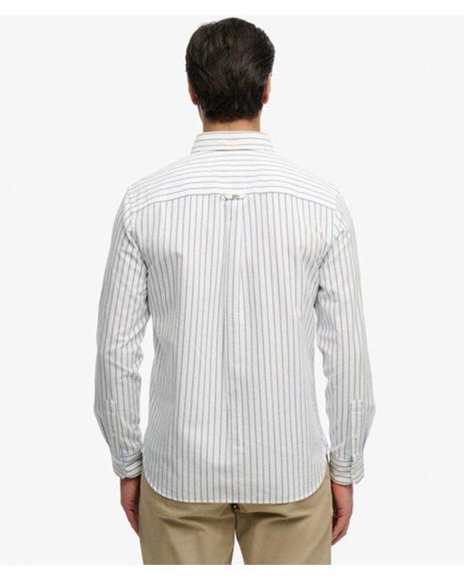 Superdry Gray & Co Preppy Oxford Long Sleeve Shirt for men