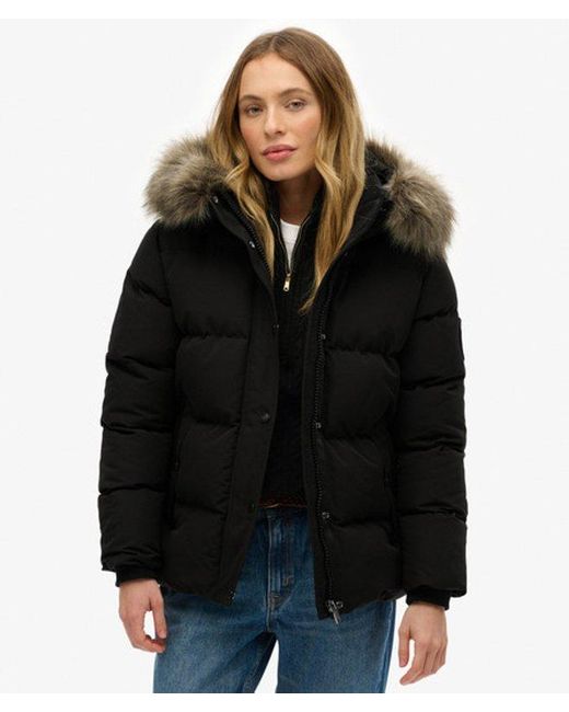 Superdry Everest Five Baffle Pufferjas in het Black