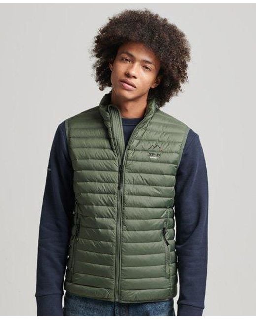 Superdry Green Tech Core Down Gilet Dark Moss for men