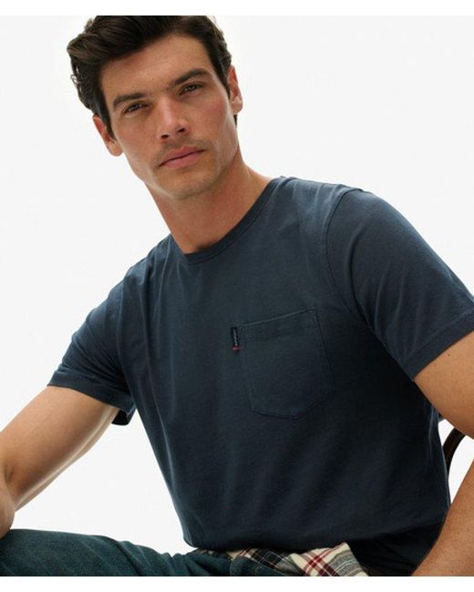 Superdry Blue & Co Classic Essential Pocket T-shirt for men