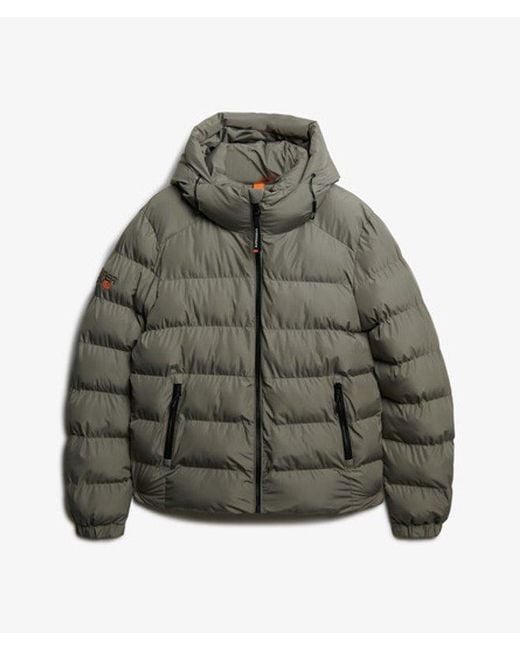 Superdry Green & Co Hooded Sports Puffer Jacket for men
