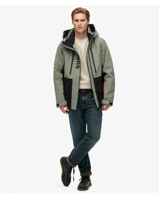 Superdry Ultimate Freestyle Ski-jack in het Green voor heren