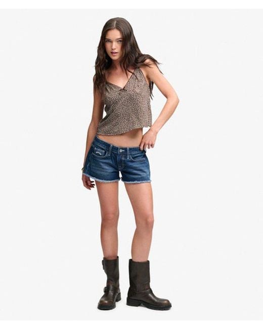 Femme Top À Bretelles Imprimé Taille Superdry en coloris Brown
