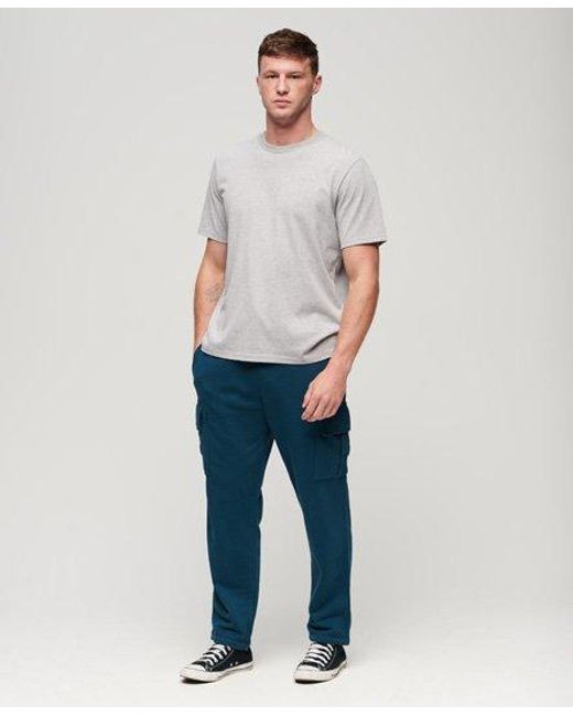 Superdry Blue Relaxed Cargo joggers for men