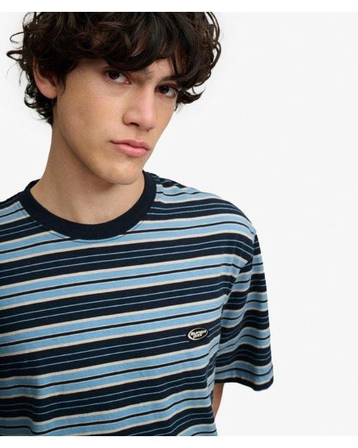 Superdry Blue & Co Oversized Stripe T-shirt for men
