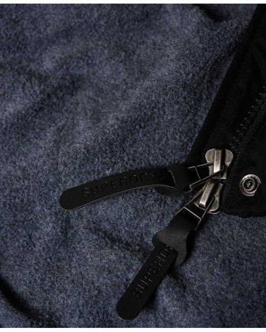 Superdry Black Microfibre Tall Toggle Parka Jacket
