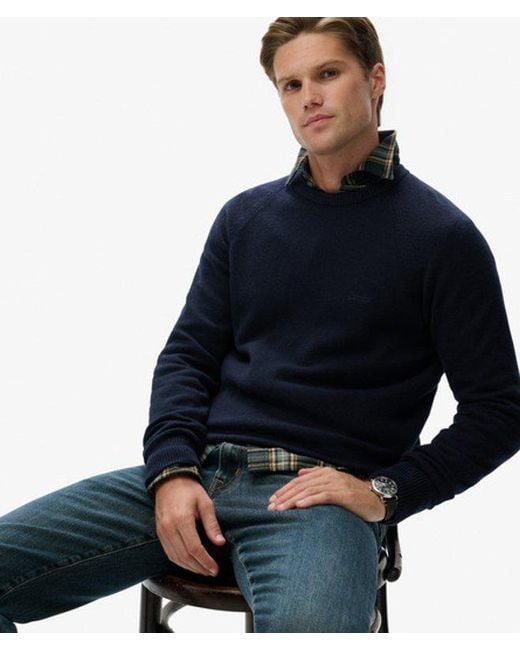 Superdry Blue & Co Wool Blend Jumper for men