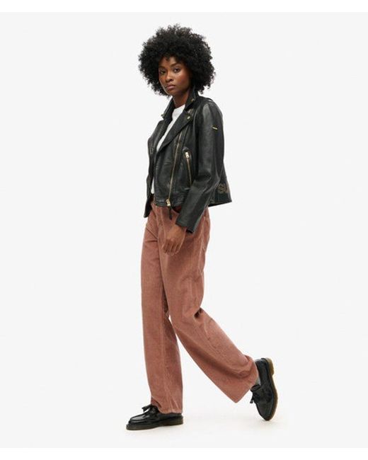 Superdry White & Co Mid Rise Wide Leg Cord Trousers