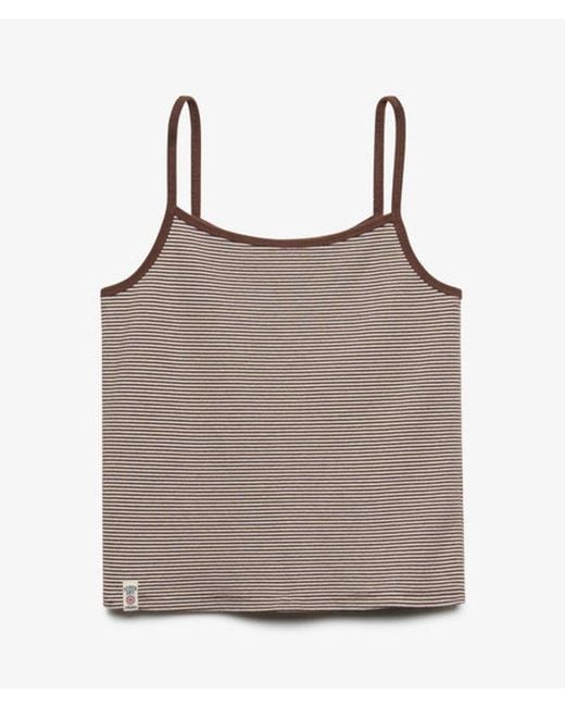 Superdry Athletic Essentials Cami Slanke Pasvorm in het Gray