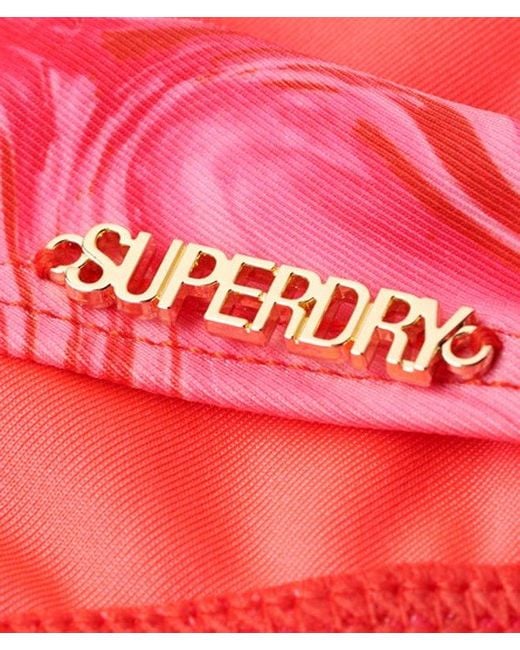 Superdry Cheeky Bikinibroekje Met Print in het Red