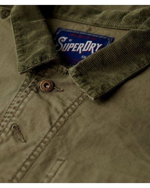 Superdry Green Cotton The Merchant Store Oversized Work Jacket
