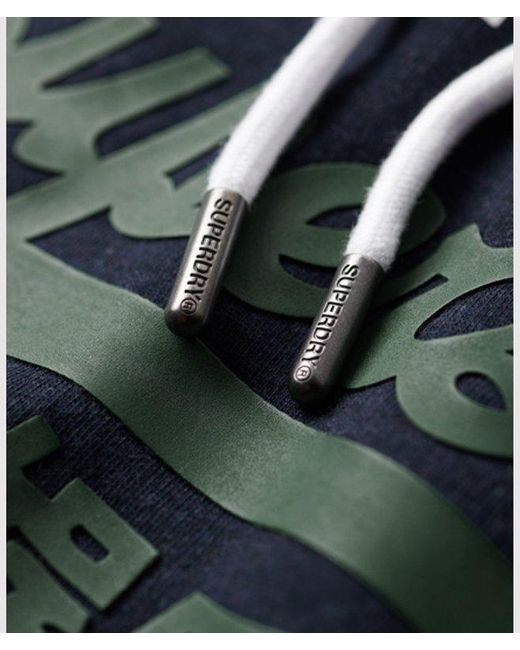 Superdry Blue & Co Organic Cotton Vintage Logo Hoodie for men