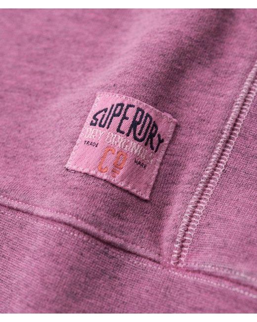 Superdry Pink & Co Over Dyed Marl Crew Sweatshirt for men