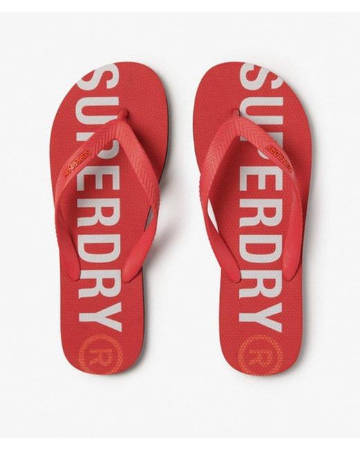 Superdry Red & Co Core Essential Flip Flops for men