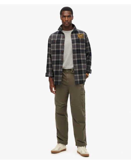 Superdry Green Classic Parachute Grip Trousers, Size: 32/32 for men