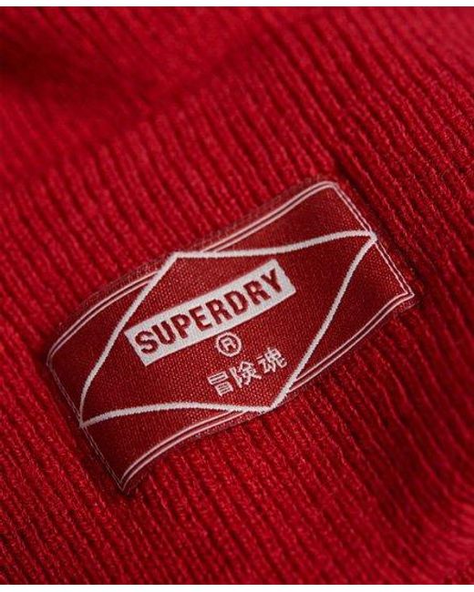 Superdry Red Worker Beanie Hike for men