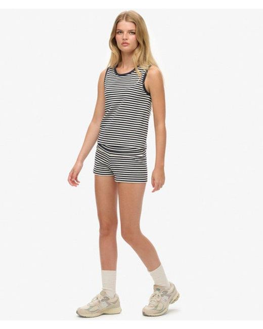 Superdry Athletic Essentials Short Slanke Pasvorm in het Blue