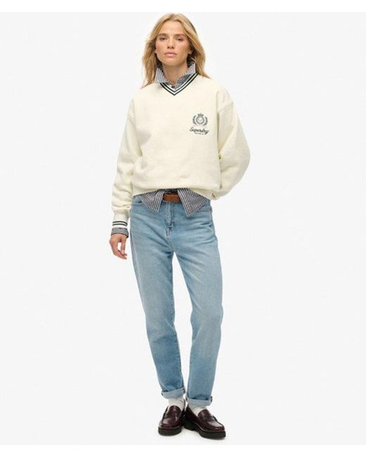 Superdry Natural & Co Country Club V-neck Sweatshirt