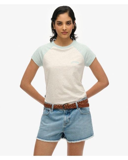 Superdry White & Co Organic Cotton Essential Logo Raglan T-shirt