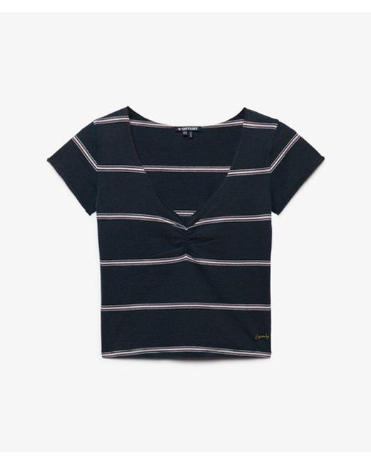 Superdry & Co Athletic Essentials Gathered Pattern Top
