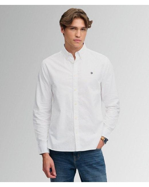 Superdry White & Co Preppy Oxford Long Sleeve Shirt for men