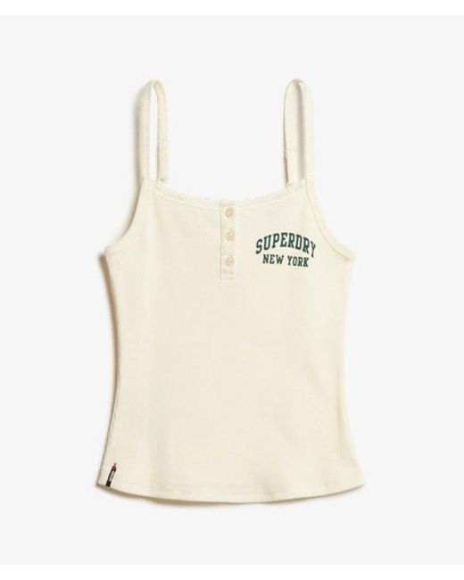 Superdry White & Co Classic Graphic Print Cotton Cami Top