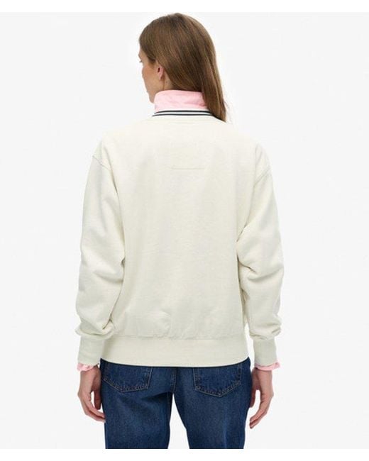 Superdry White & Co Country Club Loose Crew Sweatshirt
