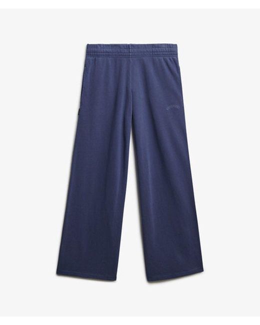 Superdry Blue & Co Athletic Essentials Logo Garment Dyed joggers