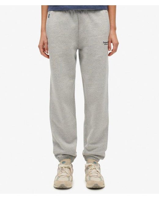 Superdry Blue Essential Logo Cuffed Joggers