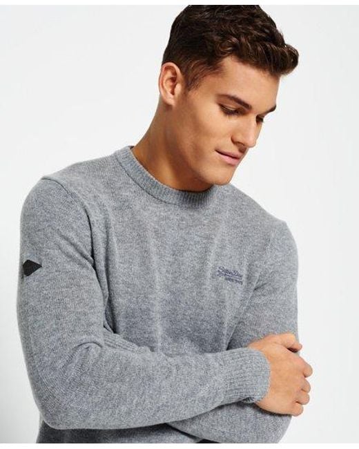 Superdry Harlo Superdry Harlo Crew Neck Jumper Marl In Gray For